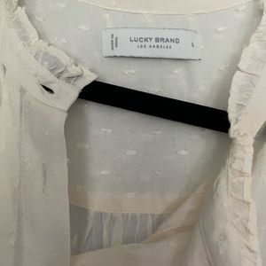 Lucky Brand Swiss dot blouse